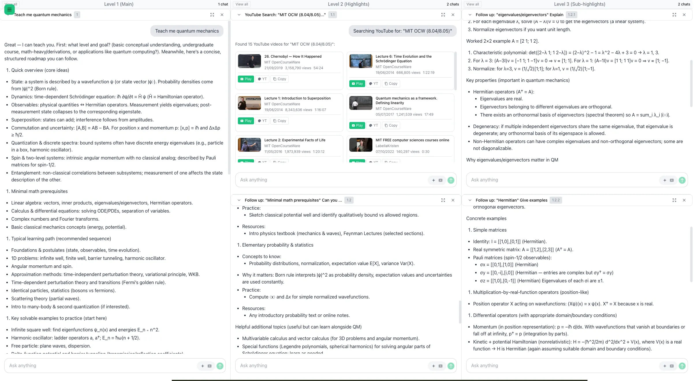 Threaded Conversation Demo